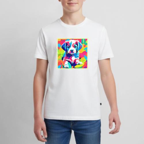 Colorful Puppy Artwork - Kids' Premium T-Shirt