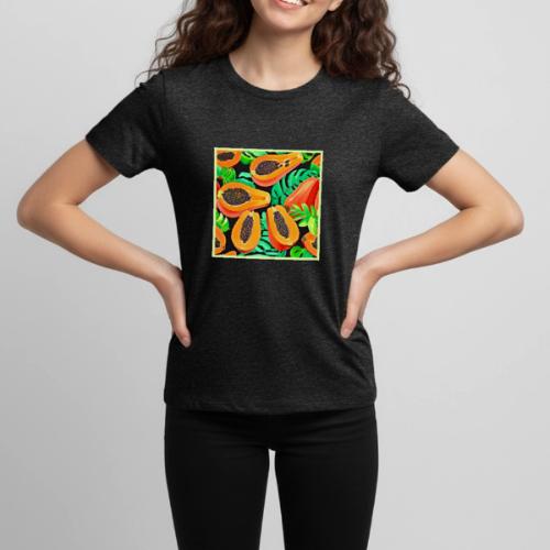 Papaya and Leaves Fresh Pattern - Kids' Premium T-Shirt