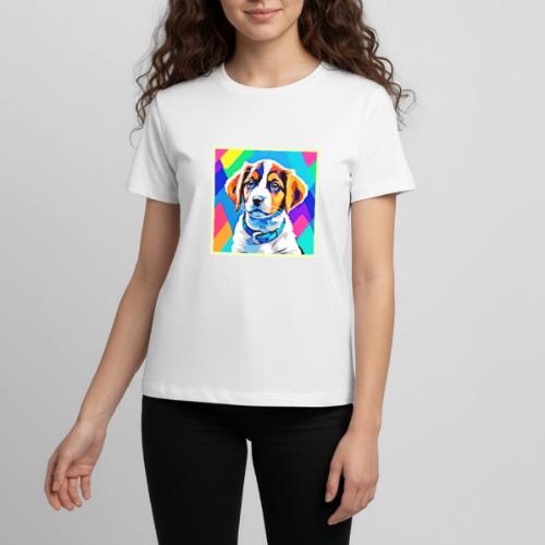 Puppy Portrait: Colorful Pup - Kids' Premium T-Shirt