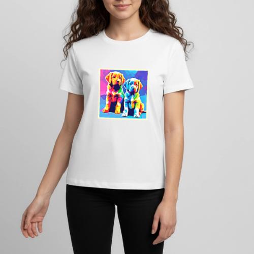 Rainbow Pups: Playful Duo - Kids' Premium T-Shirt