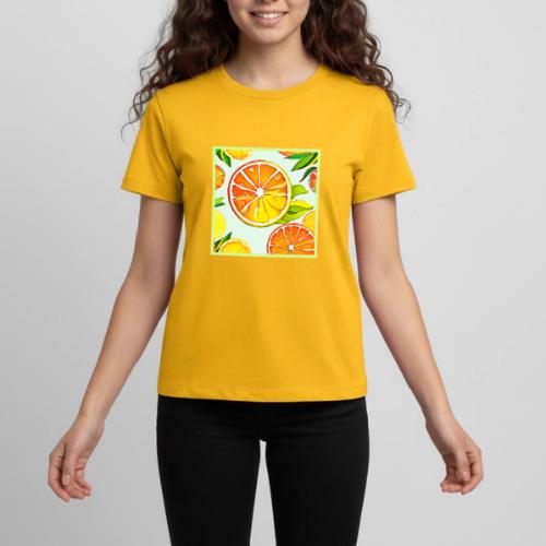 Orange Slice: Citrus Art - Kids' Premium T-Shirt