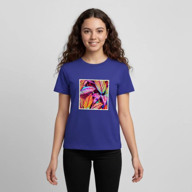 Striped Neon Leaves Design