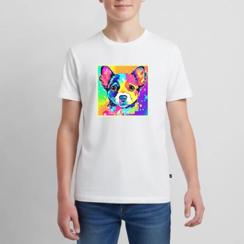 Vivid Puppy Vibes Art Design - Kids' Premium T-Shirt