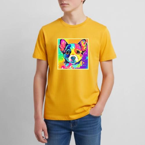 Vivid Puppy Vibes Art Design - Kids' Premium T-Shirt