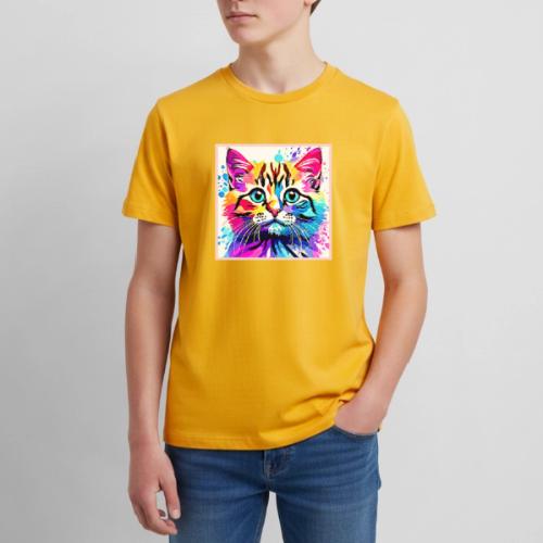 Vivid Kitty Vibes Design - Kids' Premium T-Shirt
