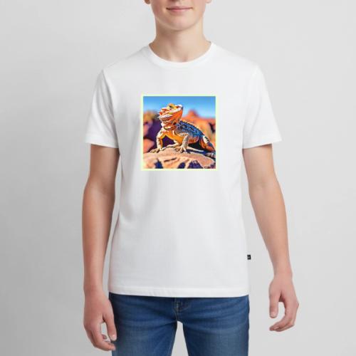 Desert Lizard Close-up Design - Kids' Premium T-Shirt