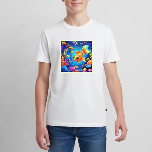 Vibrant Underwater Fish World Design - Kids' Premium T-Shirt