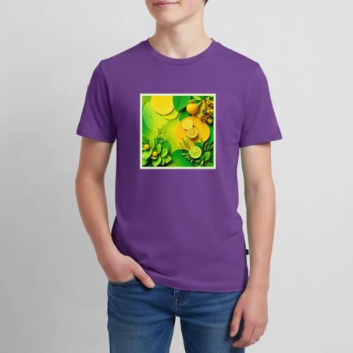 Abstract Lemon Lime Nature Art - Kids' Premium T-Shirt