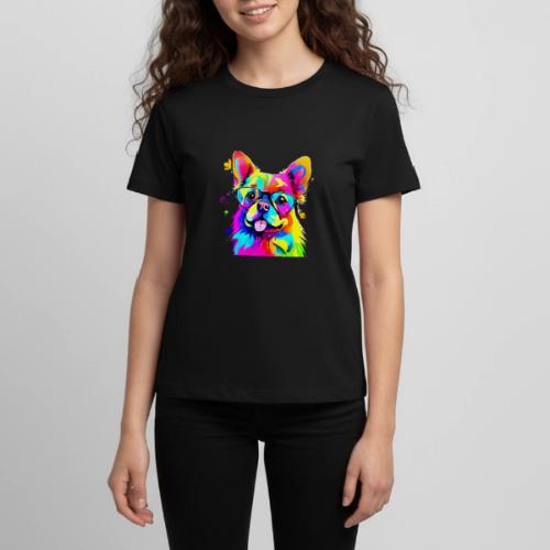 Vibrant Pup: Abstract Dog Art - Kids' Premium T-Shirt