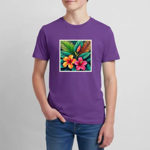 Tropical Hibiscus Bloom Art - Kids' Premium T-Shirt