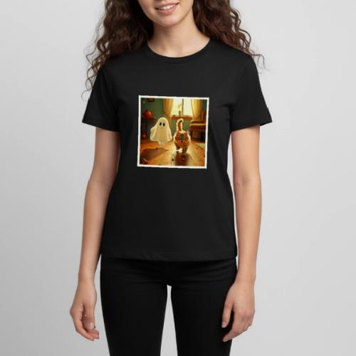 Funny Kitten Spooky Friend - Kids' Premium T-Shirt