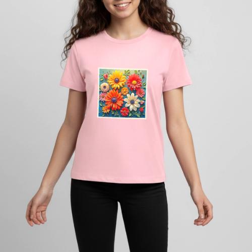 Vibrant Floral Fantasy Design - Kids' Premium T-Shirt