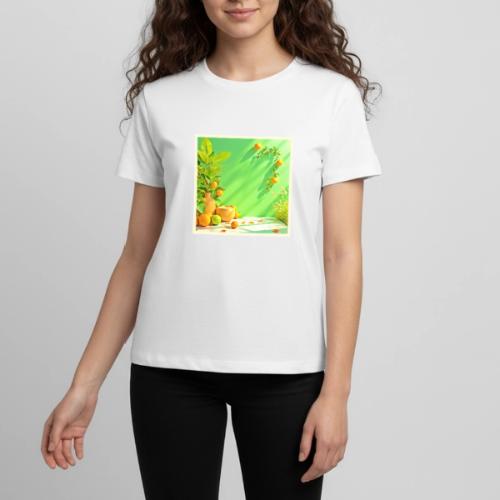 Vibrant Orange Green Still Life Design - Kids' Premium T-Shirt