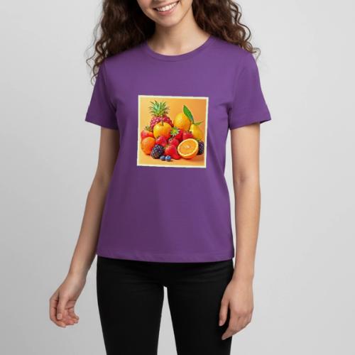Fresh Bounty: Vibrant Fruit Harvest Art - Kids' Premium T-Shirt