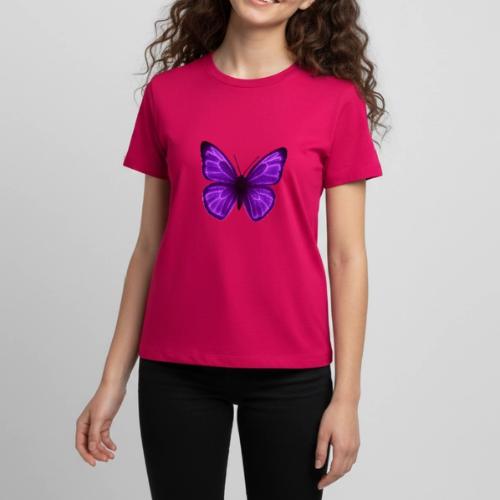 Neon Purple Butterfly - Kids' Premium T-Shirt