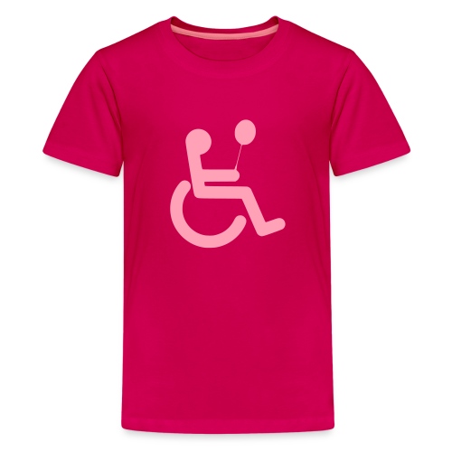 Image of wheelchair user with balloon # - Kids' Premium T-Shirt