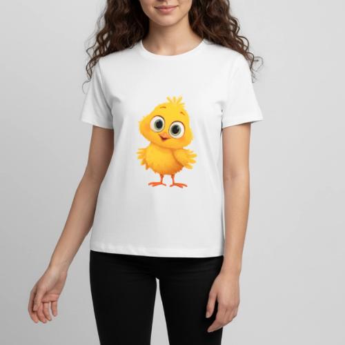 Sweet Yellow Cartoon Chick with Joyful Smile - Kids' Premium T-Shirt