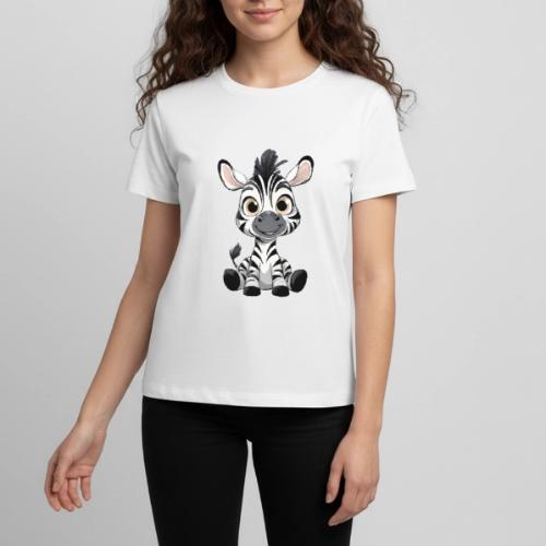 Adorable Cartoon Baby Zebra with Innocent Eyes - Kids' Premium T-Shirt