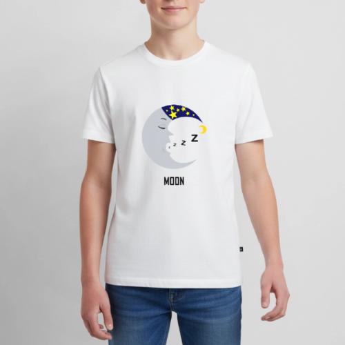 Sleepy Silvery Yawning Moon - Kids' Premium T-Shirt