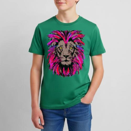 Purple Lion Head - Pink Lion Face Drawing - Kids' Premium T-Shirt