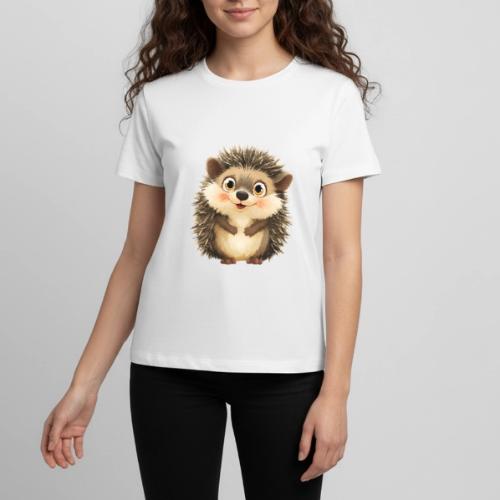 Smiling Cartoon Hedgehog with Joyful Expression - Kids' Premium T-Shirt