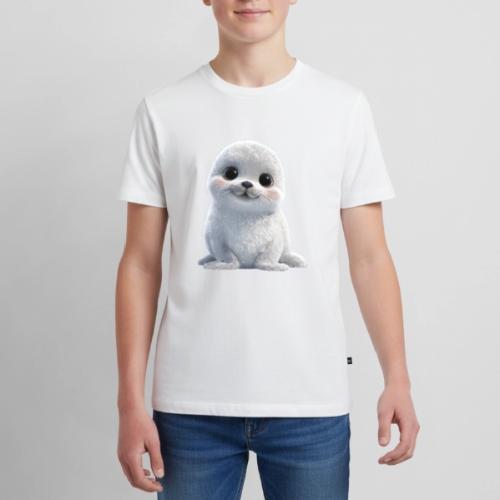Cute White Cartoon Baby Sea Lion - Kids' Premium T-Shirt