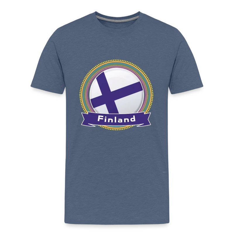 Finland Happy Holi Color Framed Finland Flag Banne - Kids' Premium T-Shirt