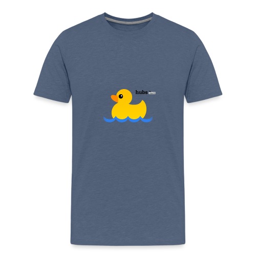 Hubs Duck - Wordmark and Water - Kids' Premium T-Shirt