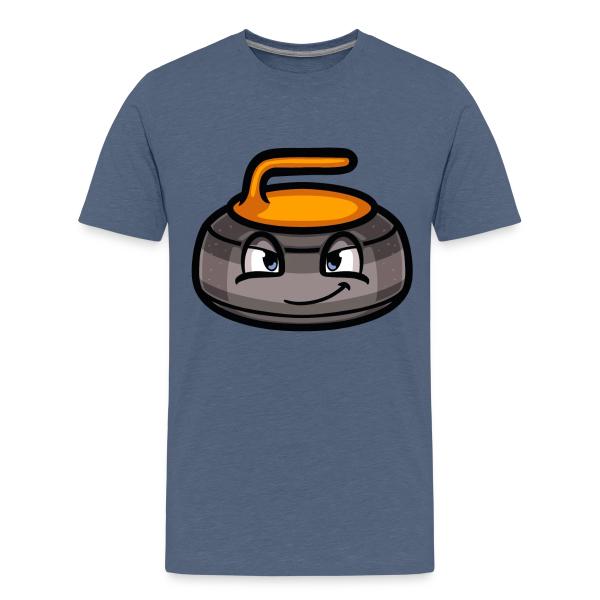 Curling stone mascot - yellow Kids' Premium T-Shirt