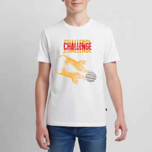 Double tiger fashion, jungle feline animals. - Kids' Premium T-Shirt