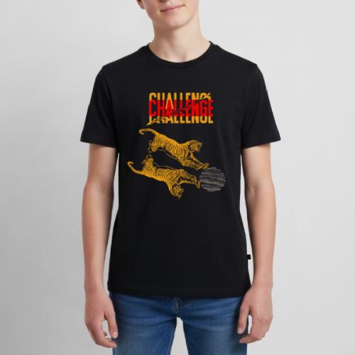 Double tiger fashion, jungle feline animals. - Kids' Premium T-Shirt