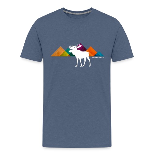 Moose and Mountains Design - Kids' Premium T-Shirt
