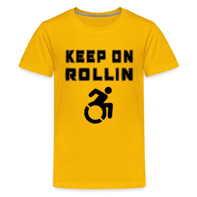 I keep on rollin with my wheelchair