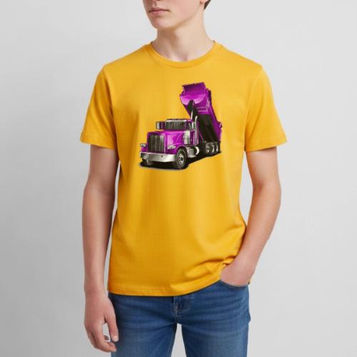 Dump Truck Purple - Kids' Premium T-Shirt
