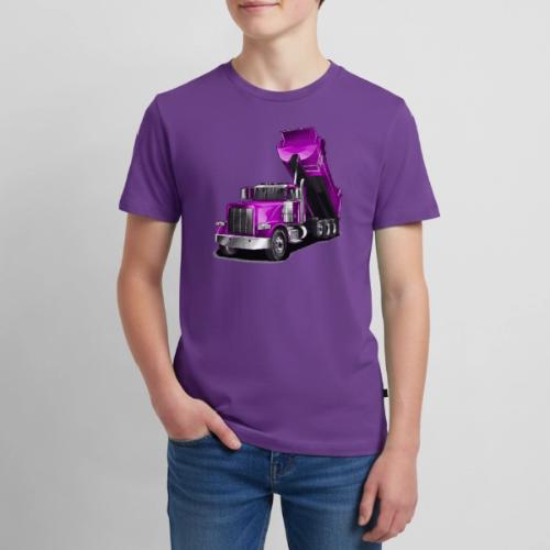 Dump Truck Purple - Kids' Premium T-Shirt