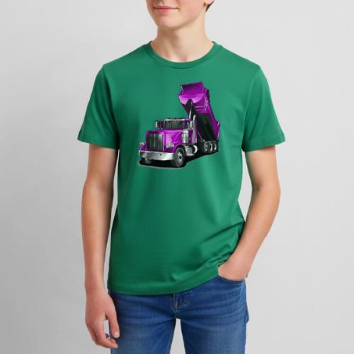 Dump Truck Purple - Kids' Premium T-Shirt