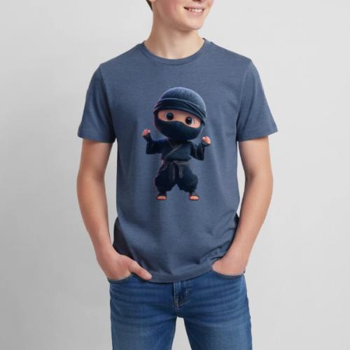 Cute Cartoon Ninja Toddler in Fight Pose - Kids' Premium T-Shirt