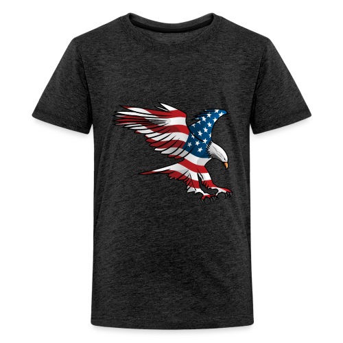 Patriotic American Eagle - Kids' Premium T-Shirt