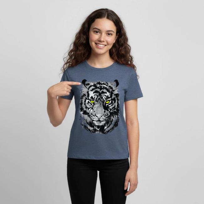 Gray Tiger Head Drawing - Black and white Tiger