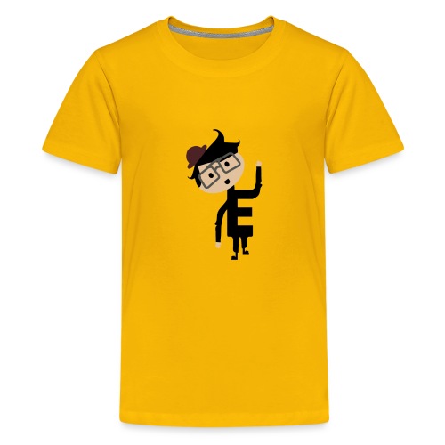 Alphabet Letter E - Uneven Little Man Enzo - Kids' Premium T-Shirt