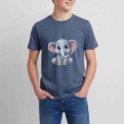 Sweet Cartoon Baby Elephant with Big Eyes - Kids' Premium T-Shirt