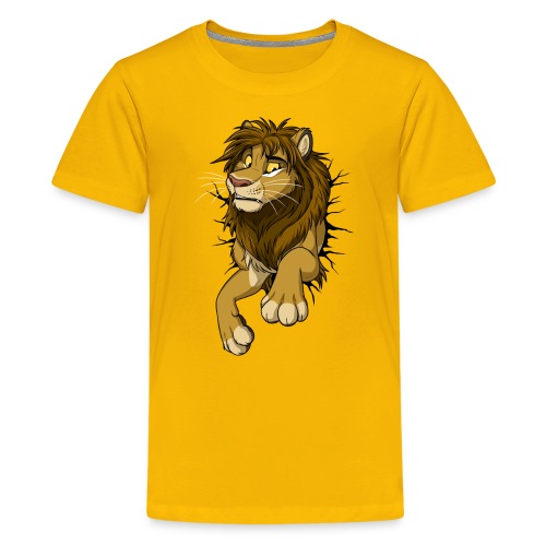 STUCK Lion (black cracks) - Kids' Premium T-Shirt