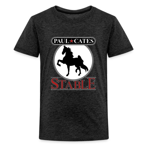 Paul Cates Stable dark shirt with sleeve decal - Kids' Premium T-Shirt