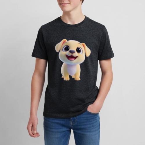 Playful 3D Baby Puppy Looking Up - Kids' Premium T-Shirt
