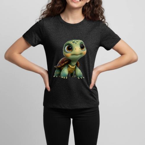 Adorable Cartoon Baby Turtle with Big Eyes - Kids' Premium T-Shirt