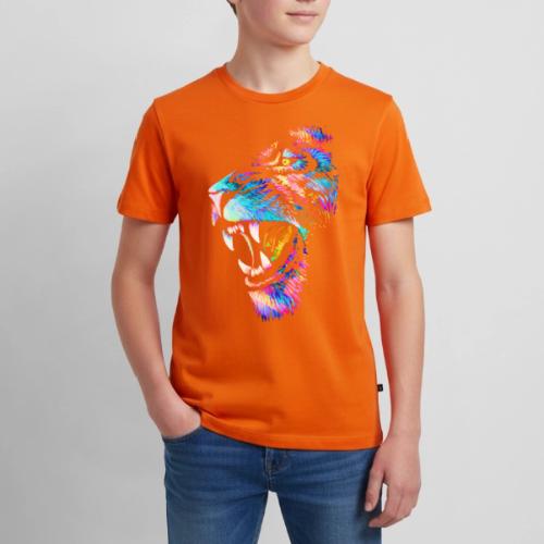 Colorful Lion Head Portrait Drawing - Roaring Lion - Kids' Premium T-Shirt