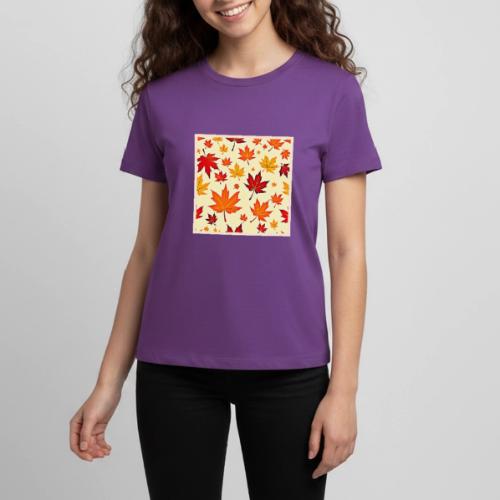 Seamless Fall Foliage Design - Kids' Premium T-Shirt