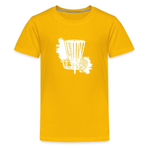 Disc Golf Basket White Print - Kids' Premium T-Shirt