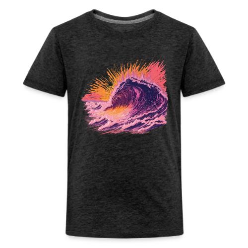 Pink Fire Wave - Kids' Premium T-Shirt