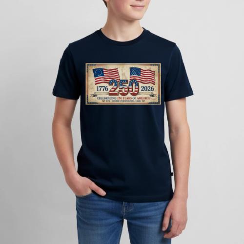 USA 250th Anniversary Flags Emblem - Kids' Premium T-Shirt